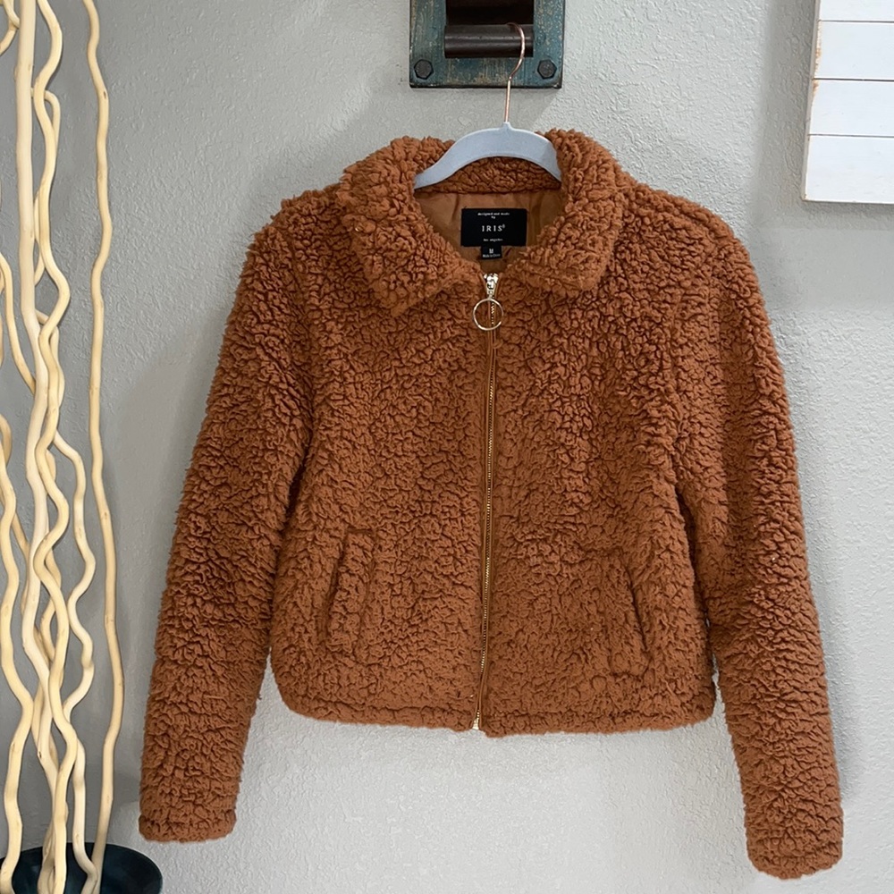 Burnt Orange Teddy Jacket